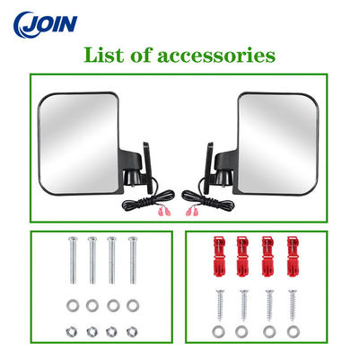 กระจกมองข้างแบบหมุนได้ Universal รถกอล์ฟ LED กระจกมองหลัง ODM