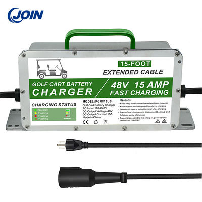 รถกอล์ฟแบบพกพาเครื่องชาร์จแบตเตอรี่ออนบอร์ด 48v 15a เครื่องชาร์จแบตเตอรี่